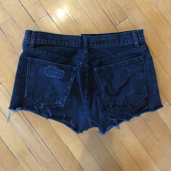 Reformation Black Jean Shorts - Picture 3 of 4
